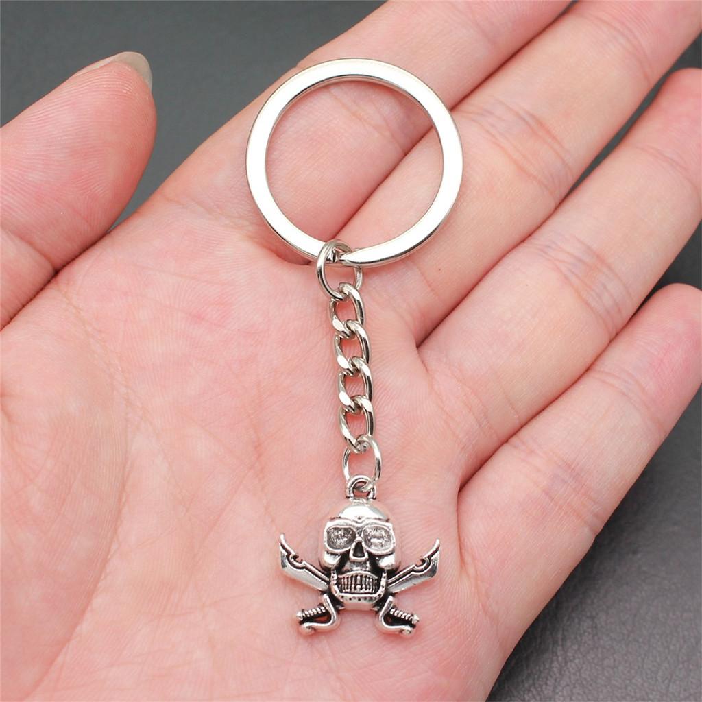 Totenkopf Adler Schlüsselanhänger Herrenschmuck Jahrestag Elegante Günstige Niedliche Sachen A44-1pcs-20x20mm