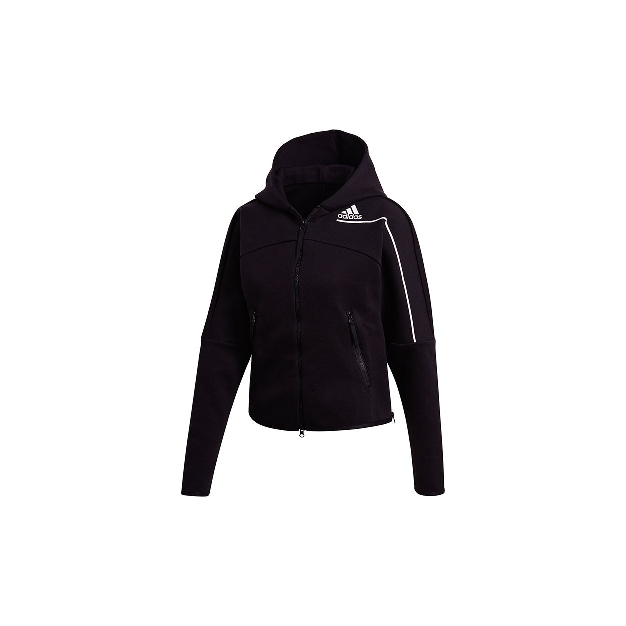 Adidas ZNE Hoodie mit überschnittenen Schultern Damen Jacken Schwarz GM3275 M