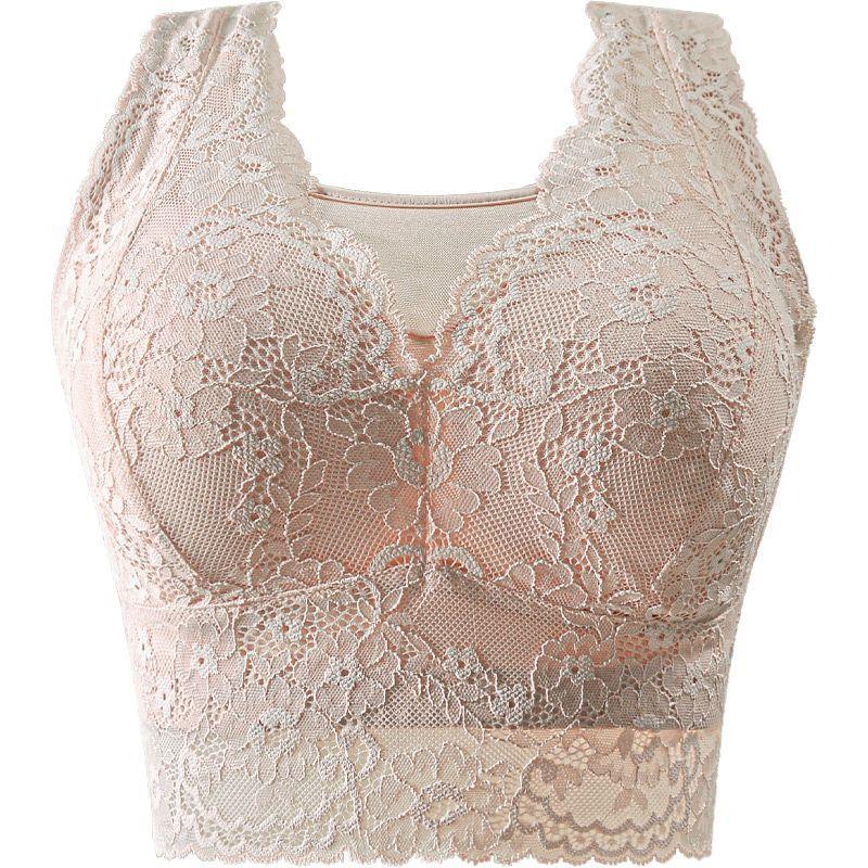 Dünner BH-Einsteller Typ Anti-Durchhängen Retraktion Paar Milch Keine Bügel-Raffung Sexy Damenunterwäsche 50/115E rosa