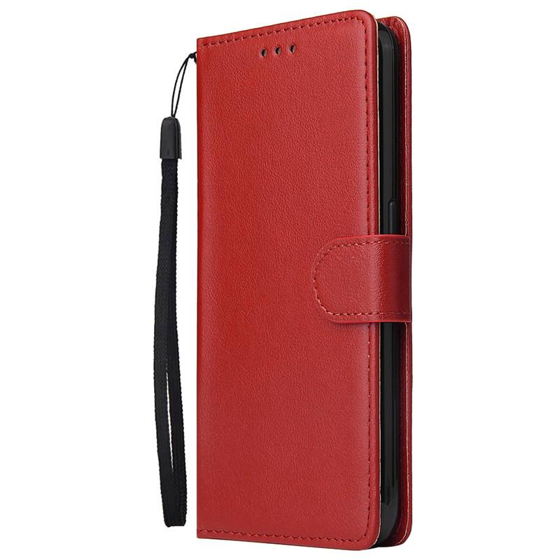 Huawei P Smart 2019 Hülle Leder Magnetischer Klappständer Handyhülle für Fundas Huawei P Smart 2019 Cover Psmart Plus 2019 Coque P Smart Plus 2019 rot