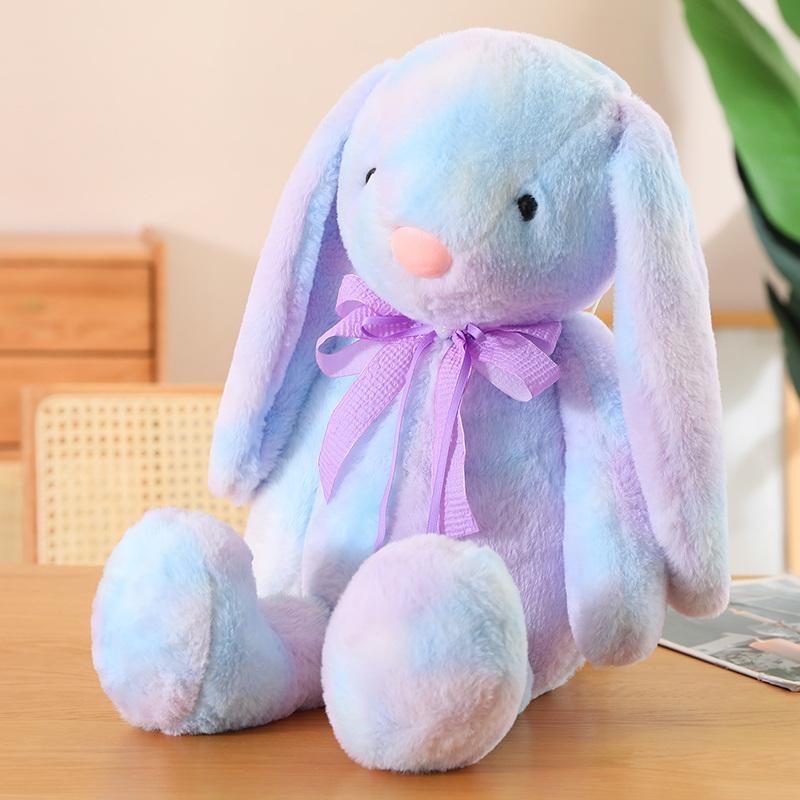 30/42/60 cm Niedlichen Kaninchen Plüsch Spielzeug Gefüllte Weiche Tier Bunte Bunny Puppe Baby Kinder Spielzeug Geburtstag geschenk Weihnachten Geschenk Für Mädchen 30cm violett