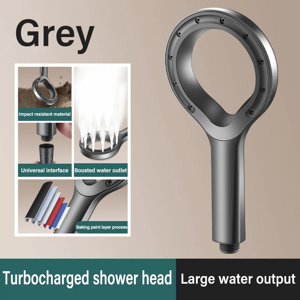 Ringförmiger Hochdruck-Duschkopf, Badezimmer-Duschkopf mit Regendusche, wassersparendes Badezimmer-Zubehör für unterwegs