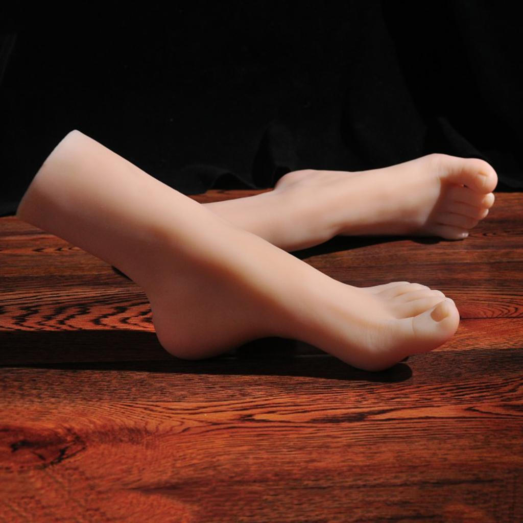 2 Stück weiblicher Ausstellungsfuß für Schmuck, Socken, Schuhe, Fußkettchen