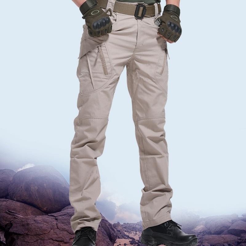 Herren Militärische Taktische Hosen SWAT Combat Military Hosen Männer Taschen Mit Vielen Taschen Outdoor Wasserdichte Casual Cargo Hosen Taktische Hosen M khaki