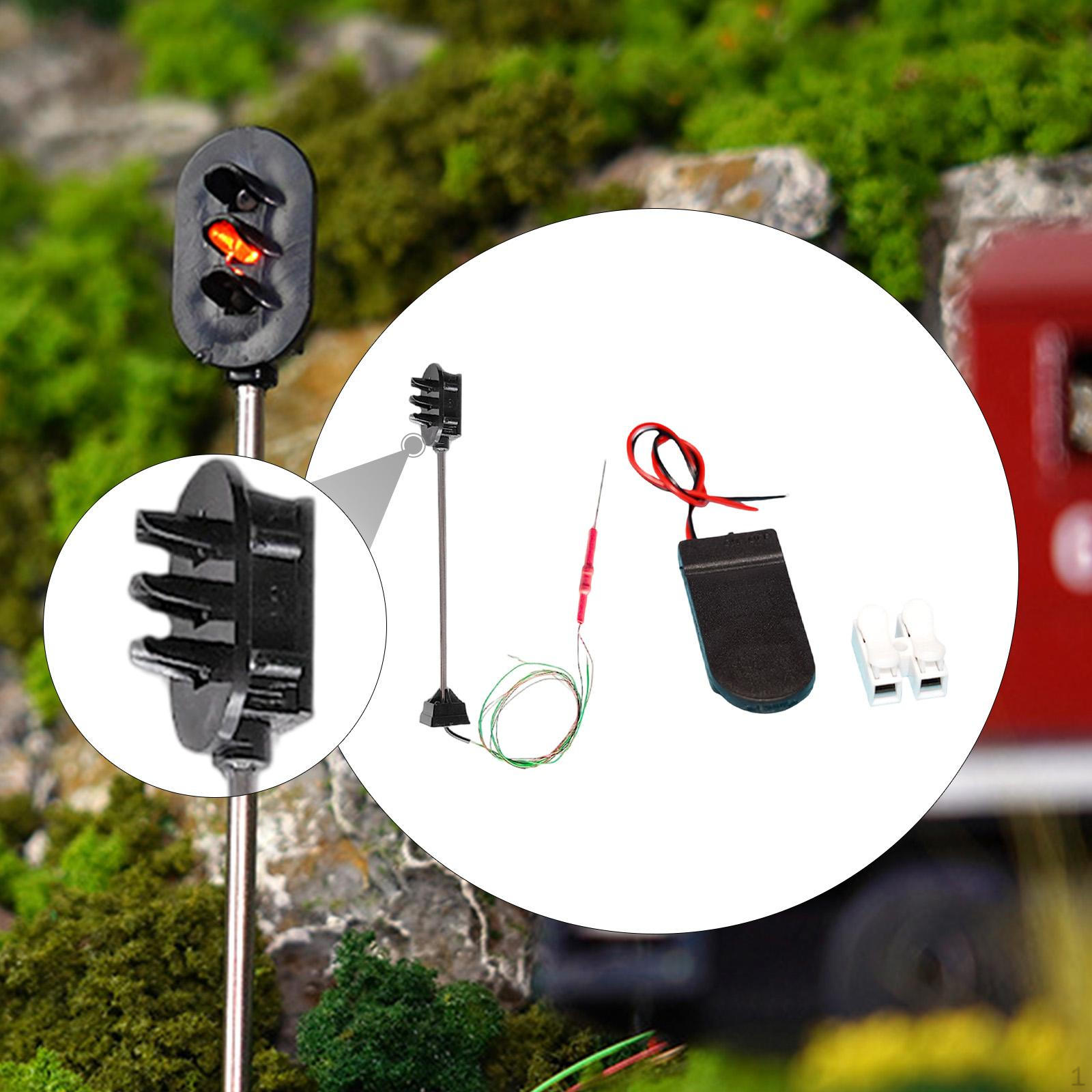 Modelleisenbahn Ampeln Überwegzeichen Mikro-Landschaftslicht für Märchengarten 12v