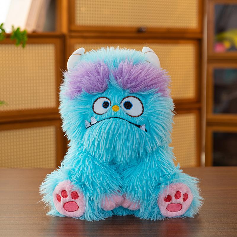 Neue hässliche süße langhaarige Monster Puppe Plüsch Puppe süße Monster Spielzeug Kissen Geburtstagsgeschenk 38 cm brown