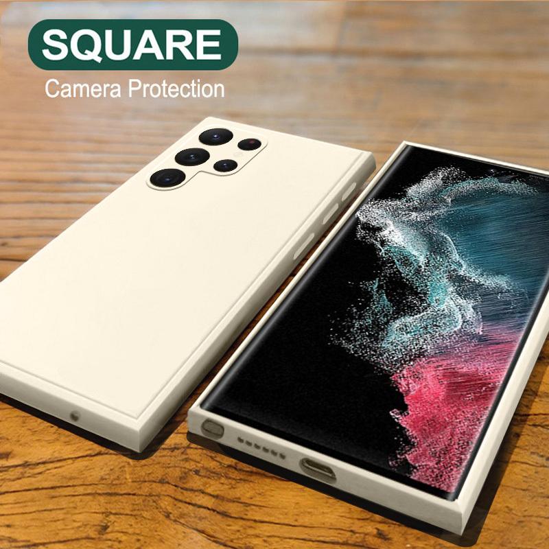 Bonbonfarbene Flüssigsilikon-Handyhülle für Samsung S25 S24 FE S23 Ultra S22 Plus S21 A56 A16 A55 A36 A06 A35 A15 A53 5G A17 A37 A57 S26 Samsung S23 Ultra weiß