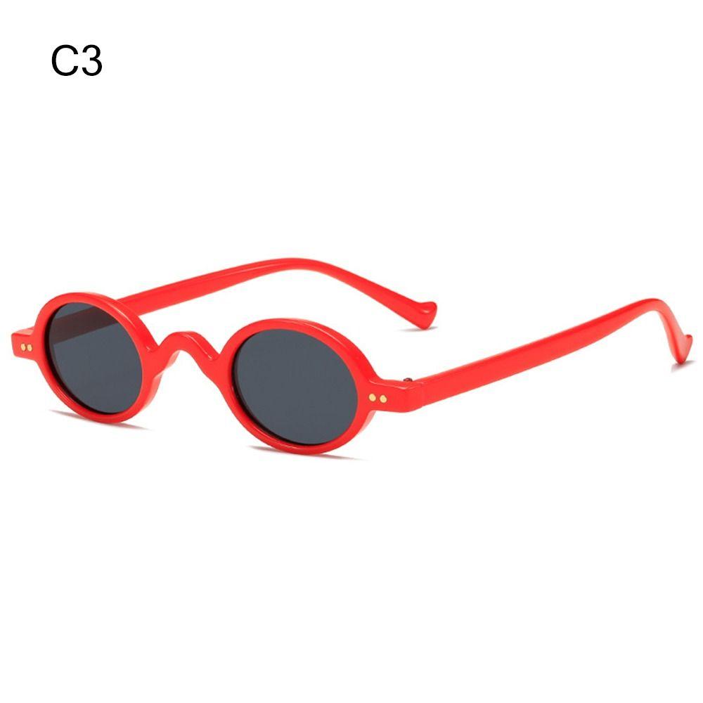 Ovale kleine runde Sonnenbrille für Damen, Vintage-Mode, Punk-Sonnenbrille, Hip-Hop-Sonnenbrille, Reise-Sonnenbrille, UV400-Schutz