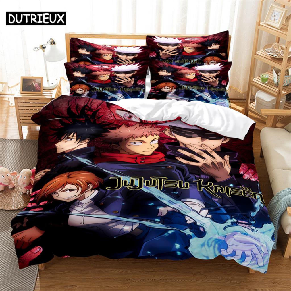 Anime-Charaktere Bettwäsche-Set Bettbezug-Set 3D-Bettwäsche Digitaldruck Bettwäsche Queen-Size-Bettwäsche-Set Modisches Design EU single(135x200cm)&set