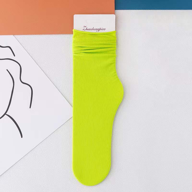 Frauen Damen Eis Seide Socken Sommer Ultra Dünne Kühle Socken Süßigkeiten Süße Atmungsaktive Socken Calcetines De Mujer Femmes Chaussettes hellgrüne