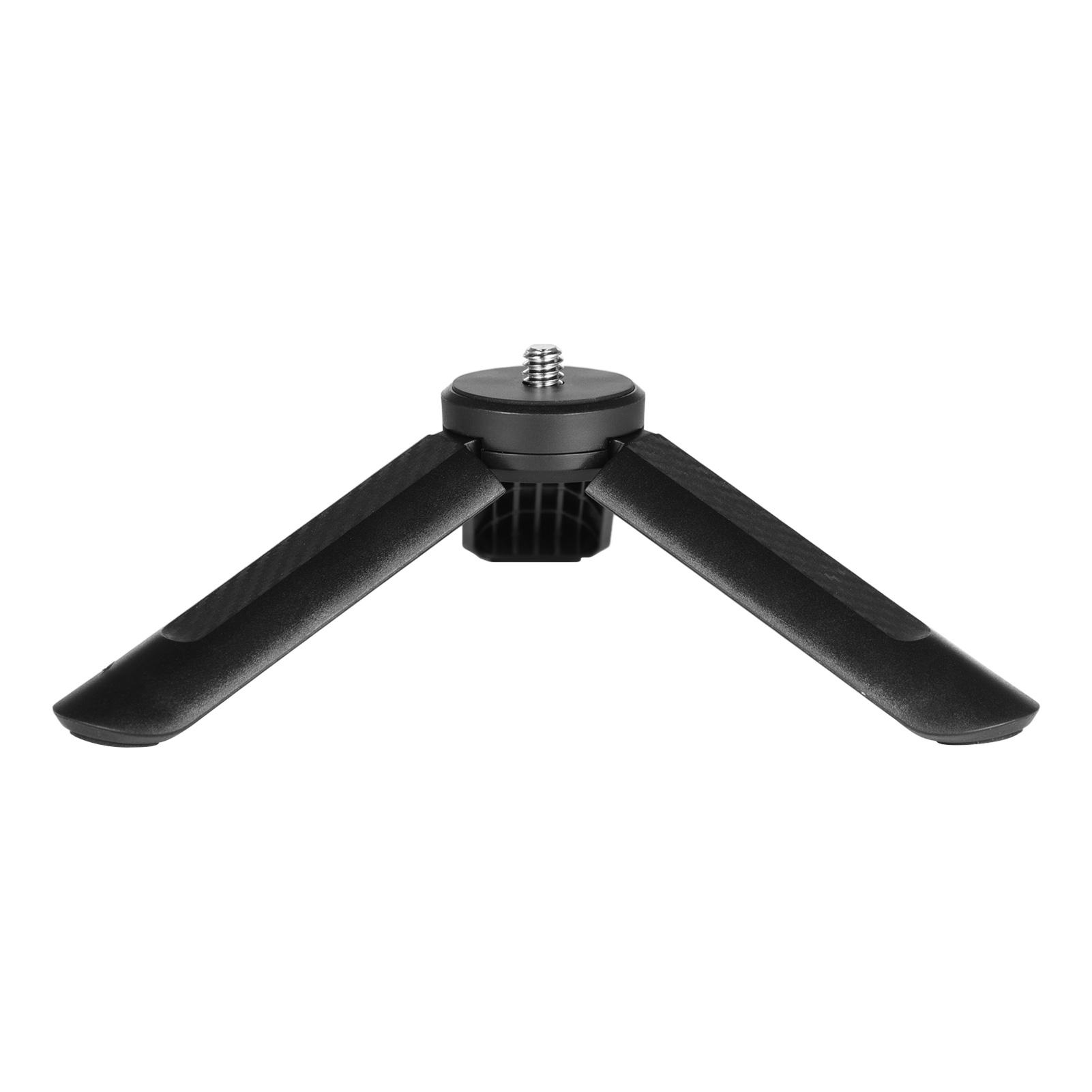 Andoer MT-05 Mini-Tischstativ mit 1/4-Zoll-Schraube für Kamera, Smartphone, Action-Kamera, Stabilisator, Selfie-Videoaufzeichnung, Live-Stream schwarz