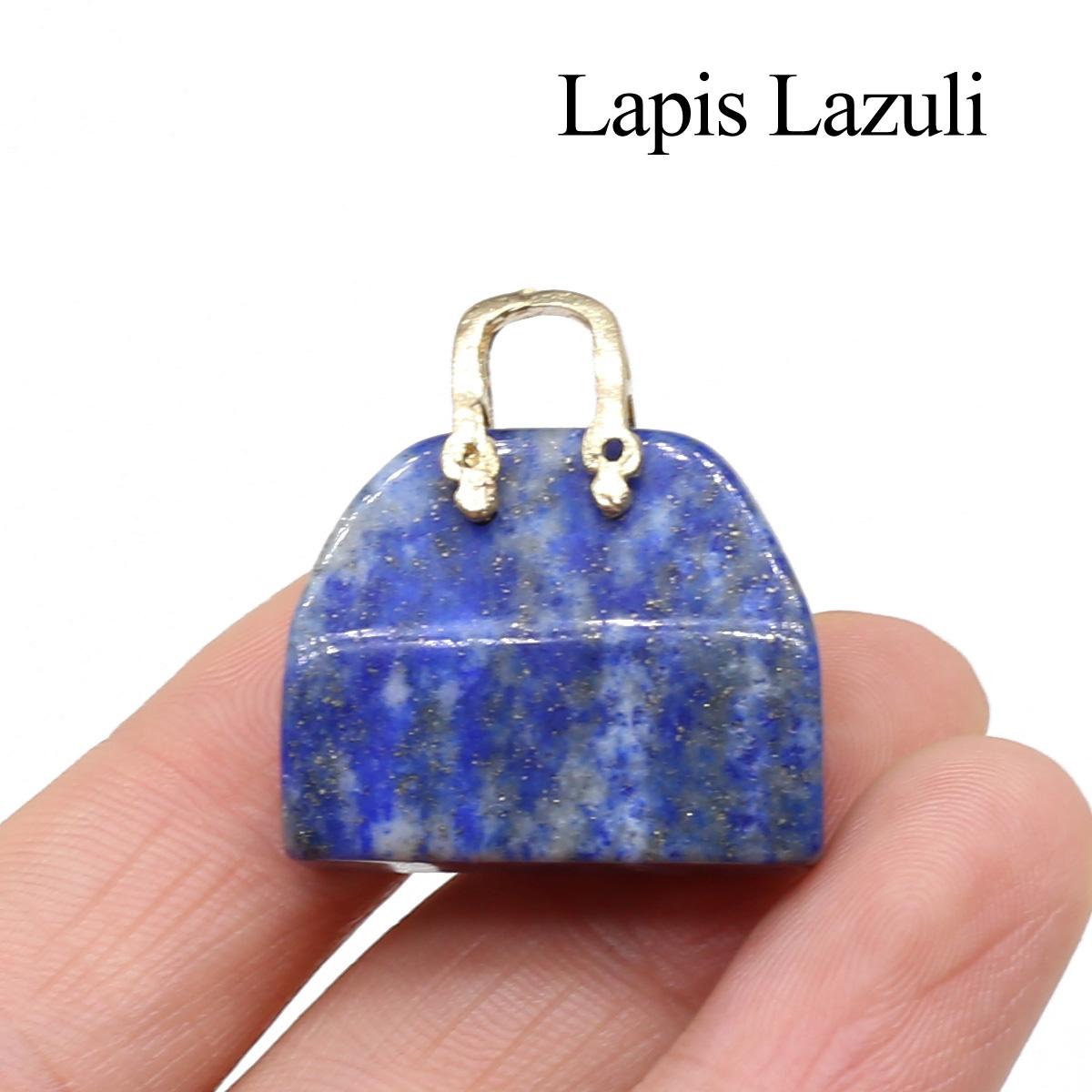 1 Stück, Reiki Heilkristall Geschnitzte Handtaschen-Ornament-Dekoration, Mini Mode Naturstein Amethyst Achat Edelstein Wohndekor Schmuck Geschenke 27×25mm 1Pc/27×25mm