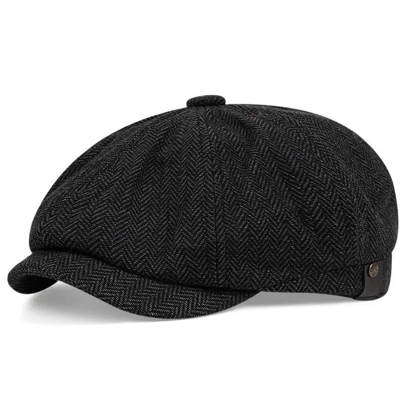 Klassische Schiebermützen für Herren Peaky Hat Zeitungsmütze Shelby Gleicher Stil Barett Herren Sonnenschutzmütze Anzugzubehör Herren Geschenke