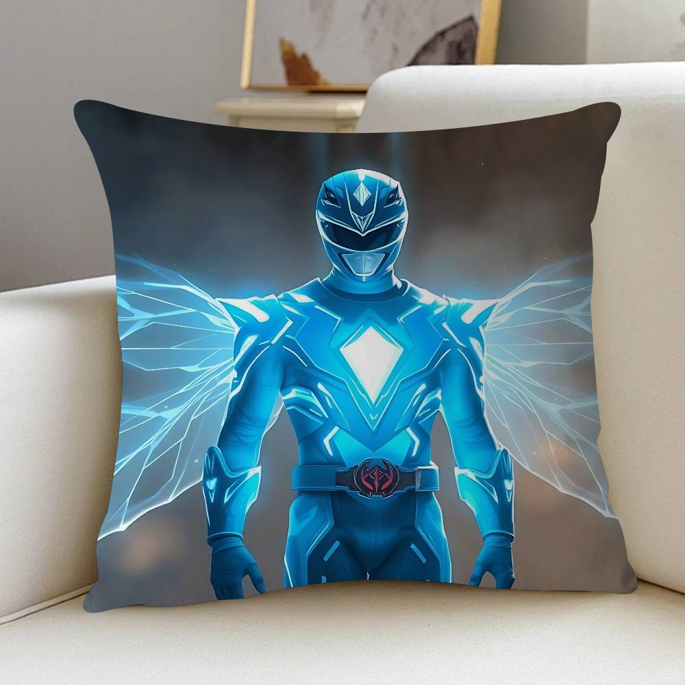 P-Power R-Rangers Kissen Geschenk Heim Büro Dekoration Kissen Schlafzimmer Sofa Auto Kissenbezug Kissenbezug 12x12Inch