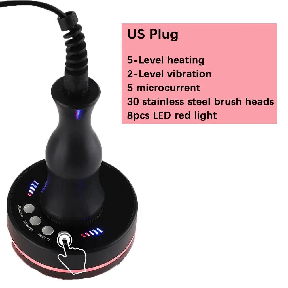 Elektrisches Meridian-Bürsten-Massagegerät, Schaben, Lymphgefäß, Schröpfen, Guasha-Gerät, vibrierend, Anti-Cellulite-Massagegerät, Fettverbrenner, Gewichtsverlust CN