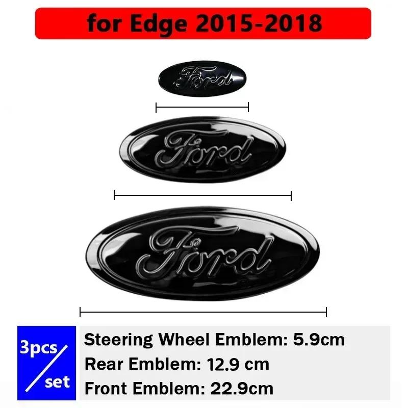 Neuer Autoaufkleber 2026 für Ford Front-Heck-Emblem für Ford Edge STline Kuga Focus Hatchback Limousine Mondeo Taurus Escort Auto-Plakette S