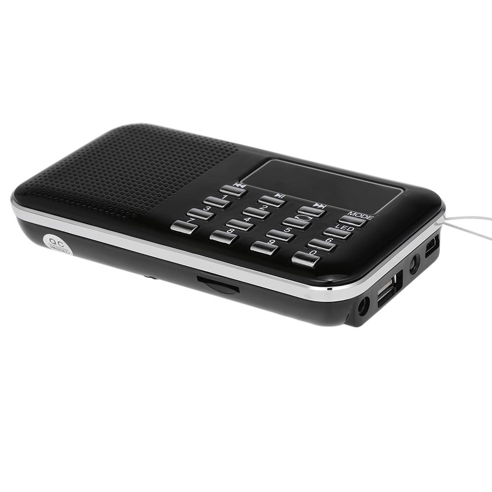 Y-896 Mini-FM-Radio, digital, tragbar, 3 W, Stereo-Lautsprecher, MP3-Audio-Player, High-Fidelity-Klangqualität schwarz