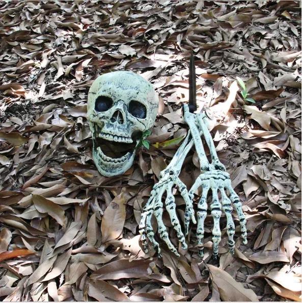 Gartendekoration Feiertag Schädel Knochen Requisiten Bodenbrechend Horror Halloween Dekoration Schädel Partyzubehör Geschenk Dekoration A