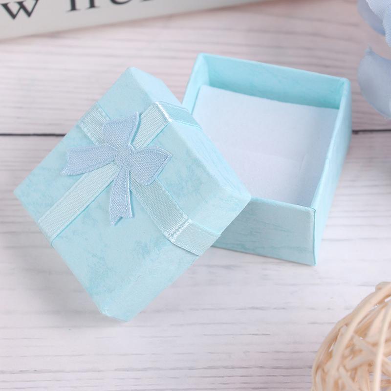 10 Teile/satz Schmuck Organizer Geschenk Box Halskette Ohrringe Ring Papier Verpackung Box blau
