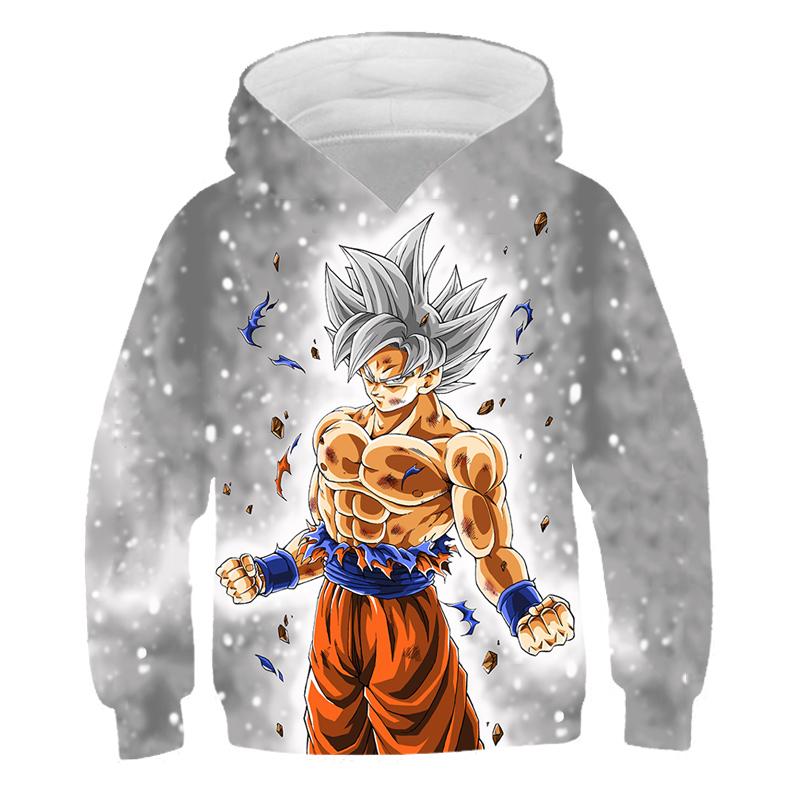 2025 Dragon Ball Z Kapuzenpullover Kinder Goku Sweatshirts Baby Jungen Kleidung für Herbst Neue Kinderbekleidung Kinder Kapuzenpullover Vegeta 3D Sweatshirt 7-8 Years