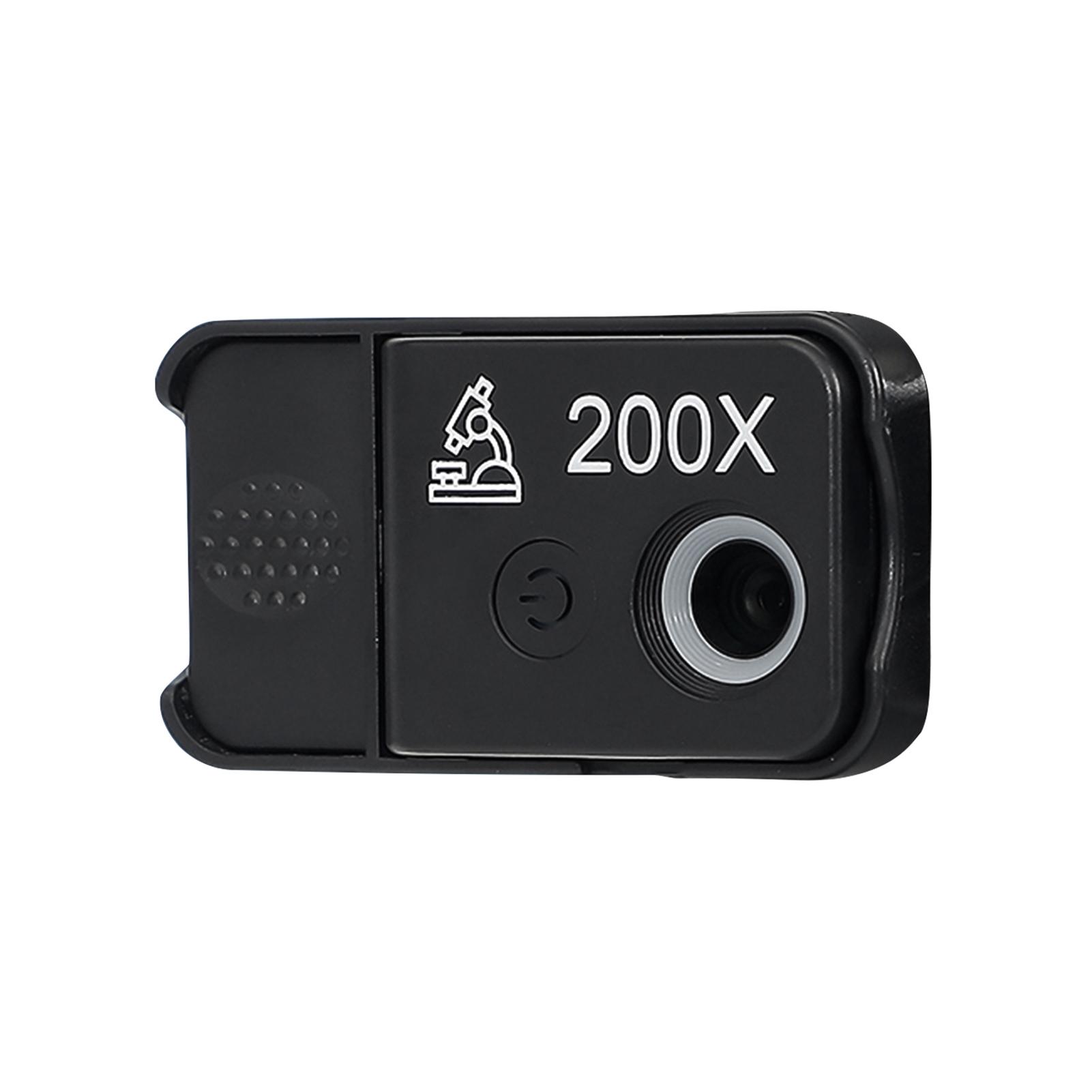 200X Handy Mikroskop Objektiv mit LED/ UV Lichter Eingebaute CPL Filter Telefon Micro Objektiv mit schwarz