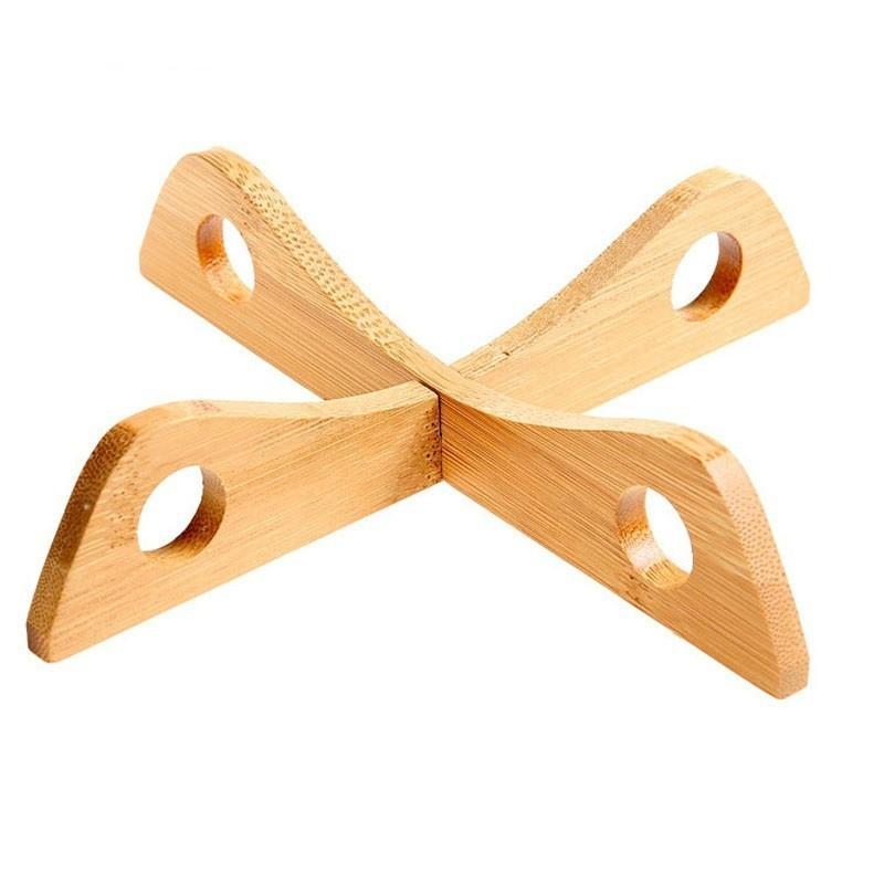 Holztopf, Löffelablage, Wärmeisolierung, Holzpolster, Topflappen, kreatives Kochen, Aufbewahrung, Küchenzubehör hellbraune