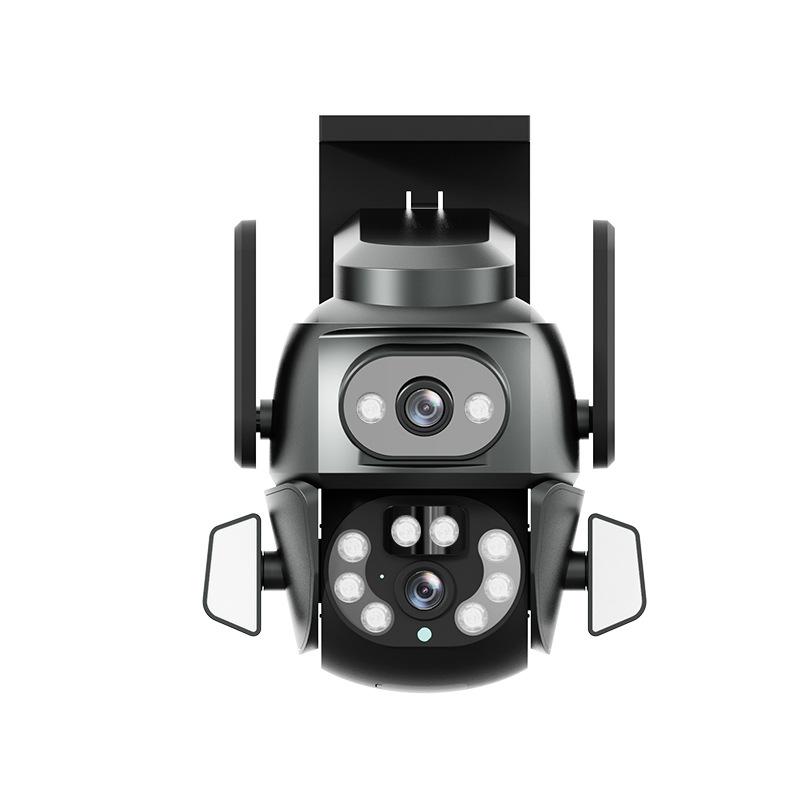 8MP 4K Dual Screen Binokular WIFI Kamera PTZ AI Körper Automatische Tracking CCTV Sicherheit Intelligente Farbe Licht Nachtsicht Überwachung 4MP AU Plug