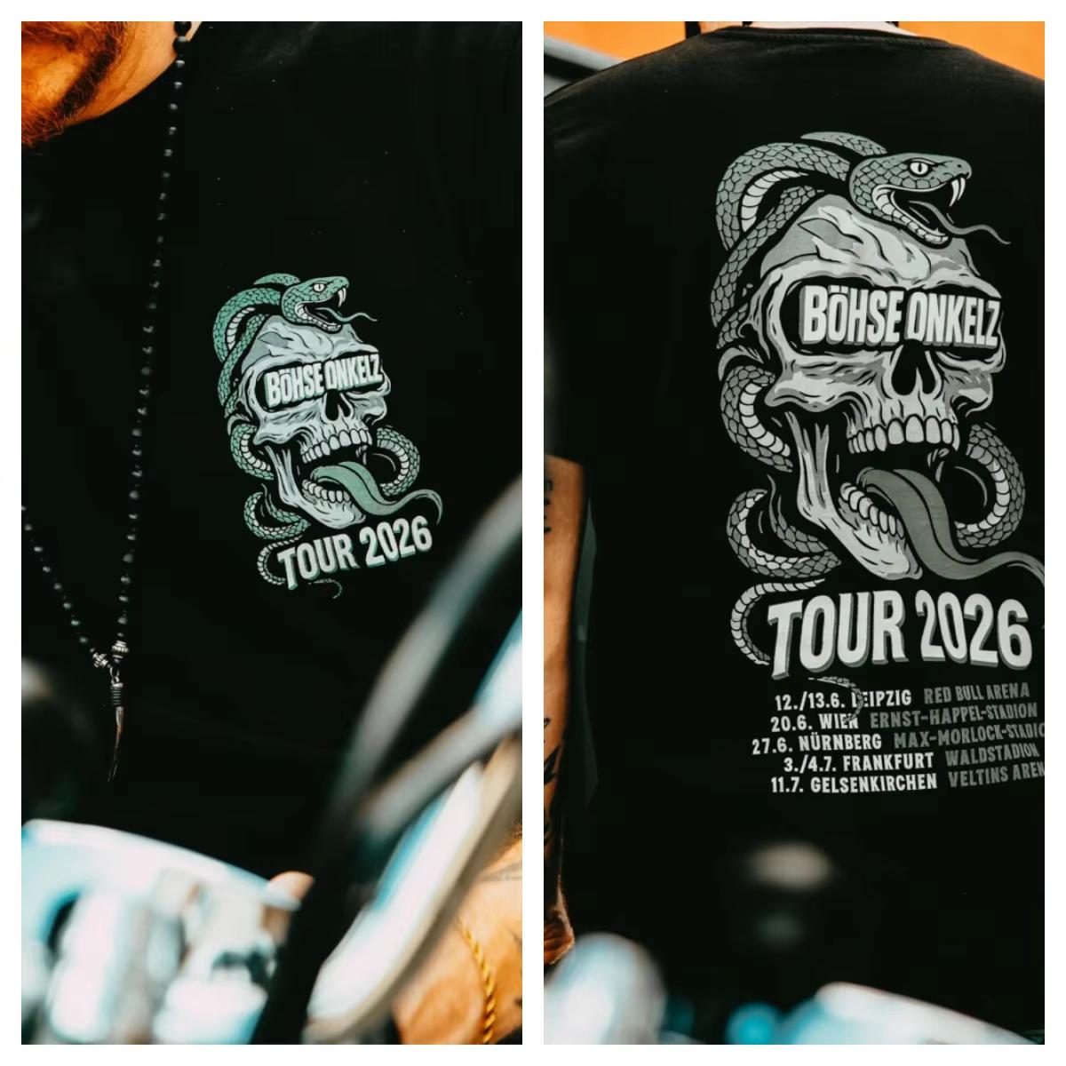 2026 BöHse Onkelz Mitten Unter Euch Tour T-Shirt Retro Rock Grafik T-Shirt Sommer Herren T-Shirt Kinderbekleidung T-Shirt Y2k Frau L gray