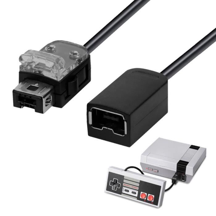 Kabel-Gamecontroller-Verlängerungskabel für Nintendo Wii NES Classic Edition schwarz