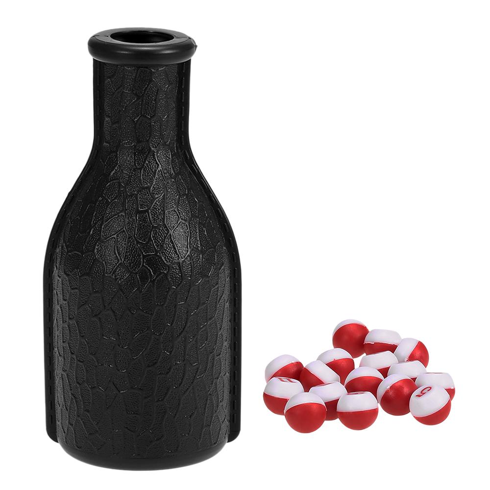 Billard Zählflasche Kunststoff Pool Shaker Flasche Kelly Pill Pool Billard Depot Flasche mit 16 schwarz