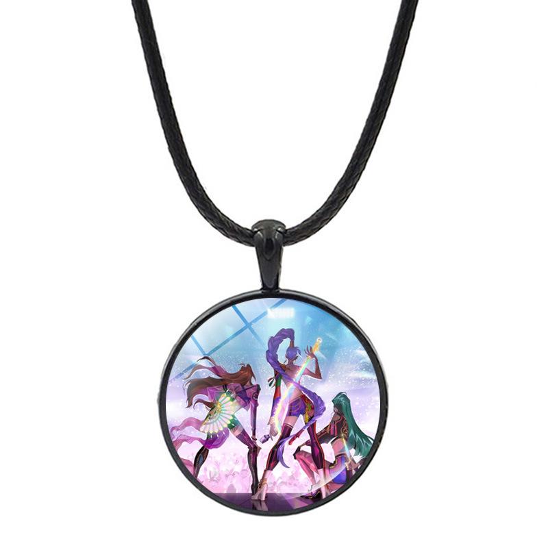 Kpop Dämon Charakter Halskette Hunter Huntrix Cartoon Anhänger Halskette für Fans Geschenke Saja Band Fan Armband Geschenke