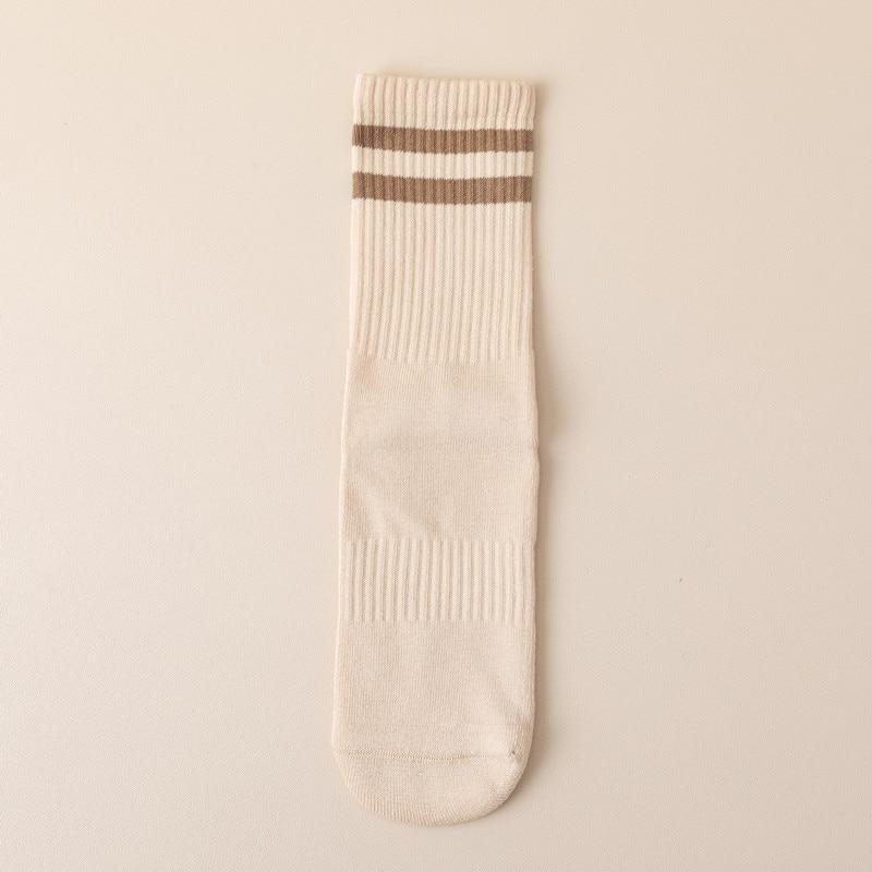 Mode Gestreiften Herren Socken Casual Streetwear Schwarz Weiß Sport Socken Männer Männlich Baumwolle Atmungsaktiv Hip Hop Skateboard Lange Socken