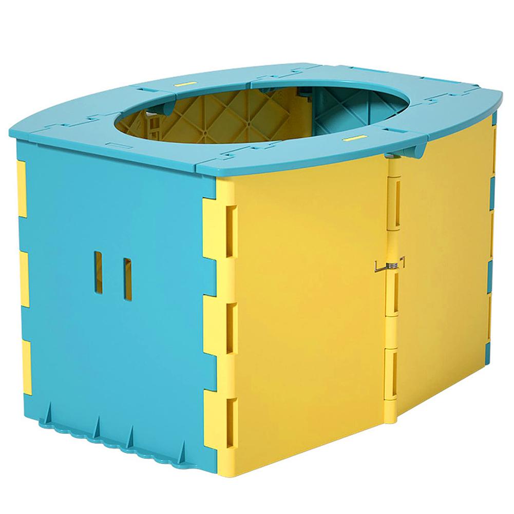 Tragbarer Baby-Töpfchen-Toilettensitz fürs Auto, für Reisen im Freien, Camping, für Kinder und Erwachsene, Töpfchen-Trainingssitz, faltbare Kindertöpfchen-Toilette blue