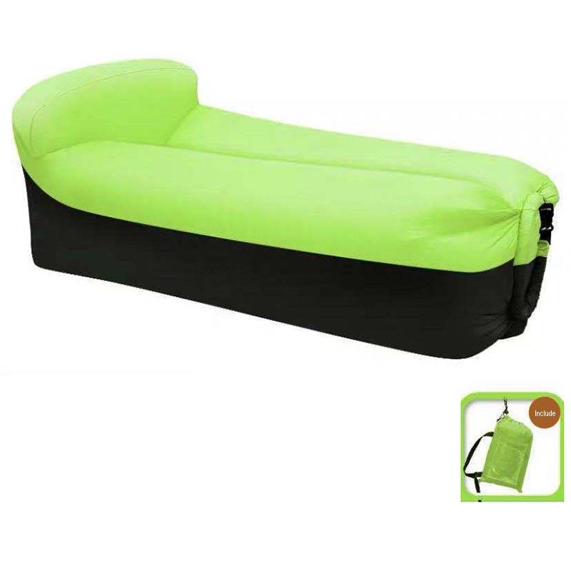 Tragbare Outdoor Faule Aufblasbare Sofa Camping Aufblasbare Bett Park Luft Bett Isomatte grün