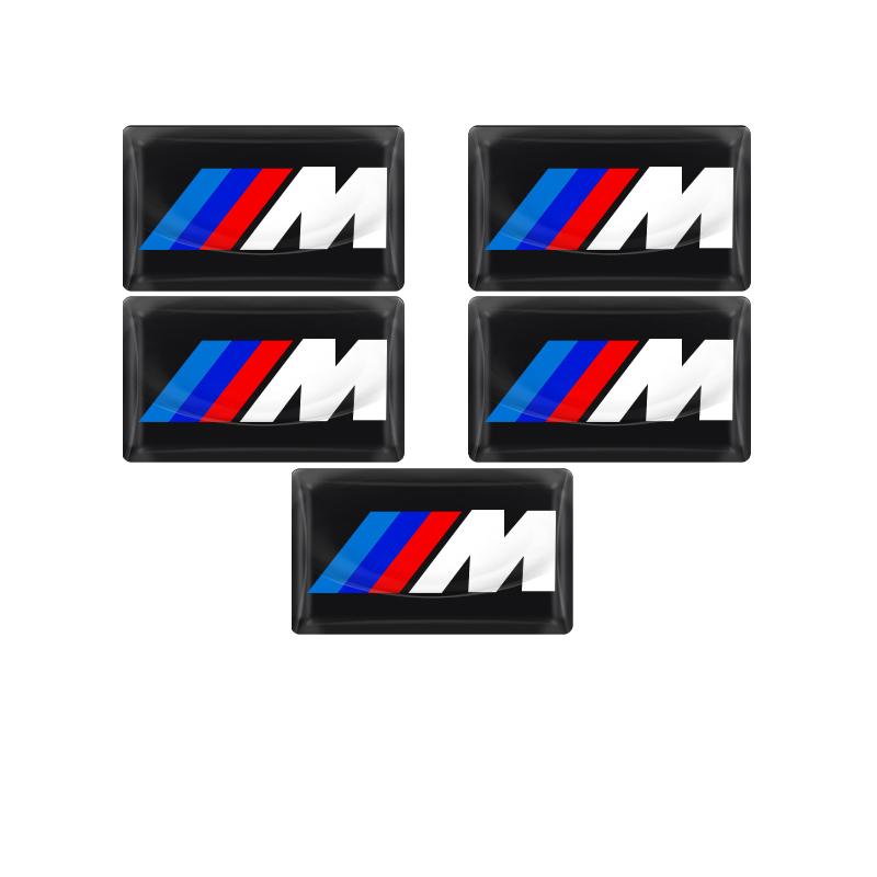 2/5/10 Stück Kohlefaser Lenkrad Auto Logo Emblem 3D Aufkleber Für BMW M X5 X6 E90 E92 E93 F20 F21 F30 F31 F32 E60 E46 POWER