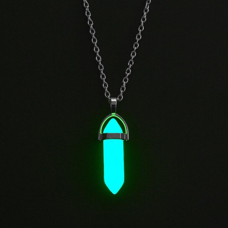 Neue Trendige Blaue Leuchtende Herzförmige Anhänger Halskette für Damen Herren Einfache Leuchtet im Dunkeln Partner Halskette Party Schmuck Geschenke black