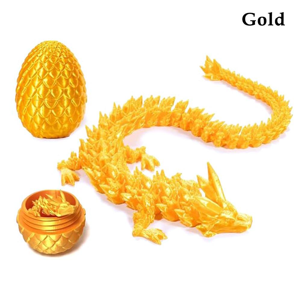 Mit Drachenei 3D-gedrucktes Drachenei Aquarium Kristall Drache Fidget-Spielzeug Für Heimdeko Gold