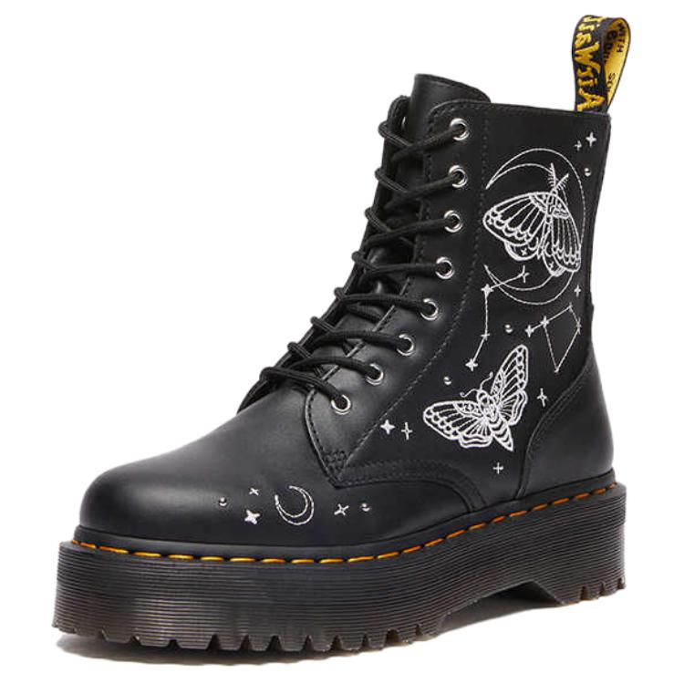 DR. Martens Fusion Leder Jadon Celestial Bequeme Vielseitige Schlichte Mid-Calf Stiefel Unisex Stiefel Schwarz 41329001 37