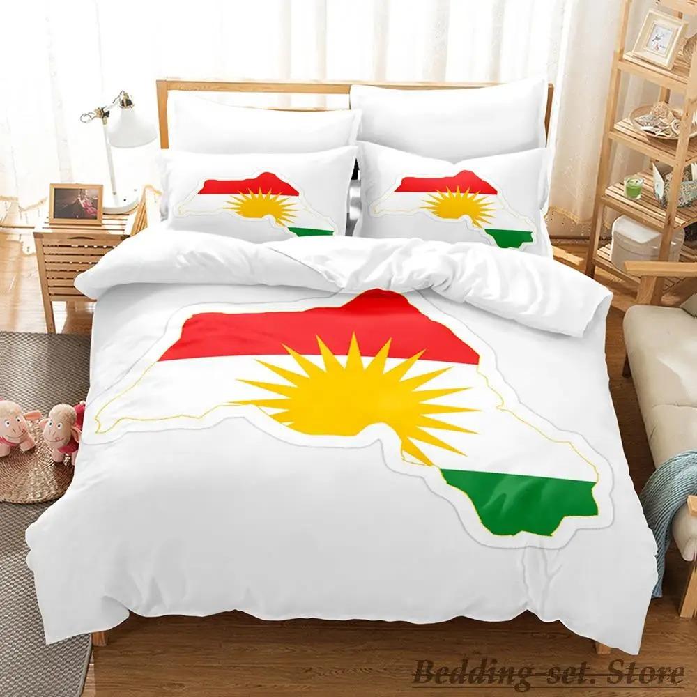 Kurdistan Flagge Bettwäsche Set Einzel Twin Voll Königin King Size Bett Set Erwachsene Kind Schlafzimmer Duvetcover Sets parure de lit Bett 70x133cm 2pcs
