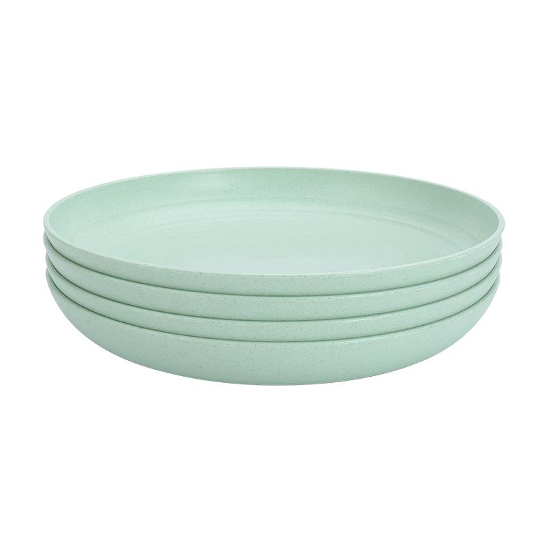 Geschirr Weizenstroh Essteller Set Umweltfreundlich Vollständiges Geschirrset Teller Set Küchenzubehör Teller Tafelgeschirr 4 Stück Abendessen 6 inches