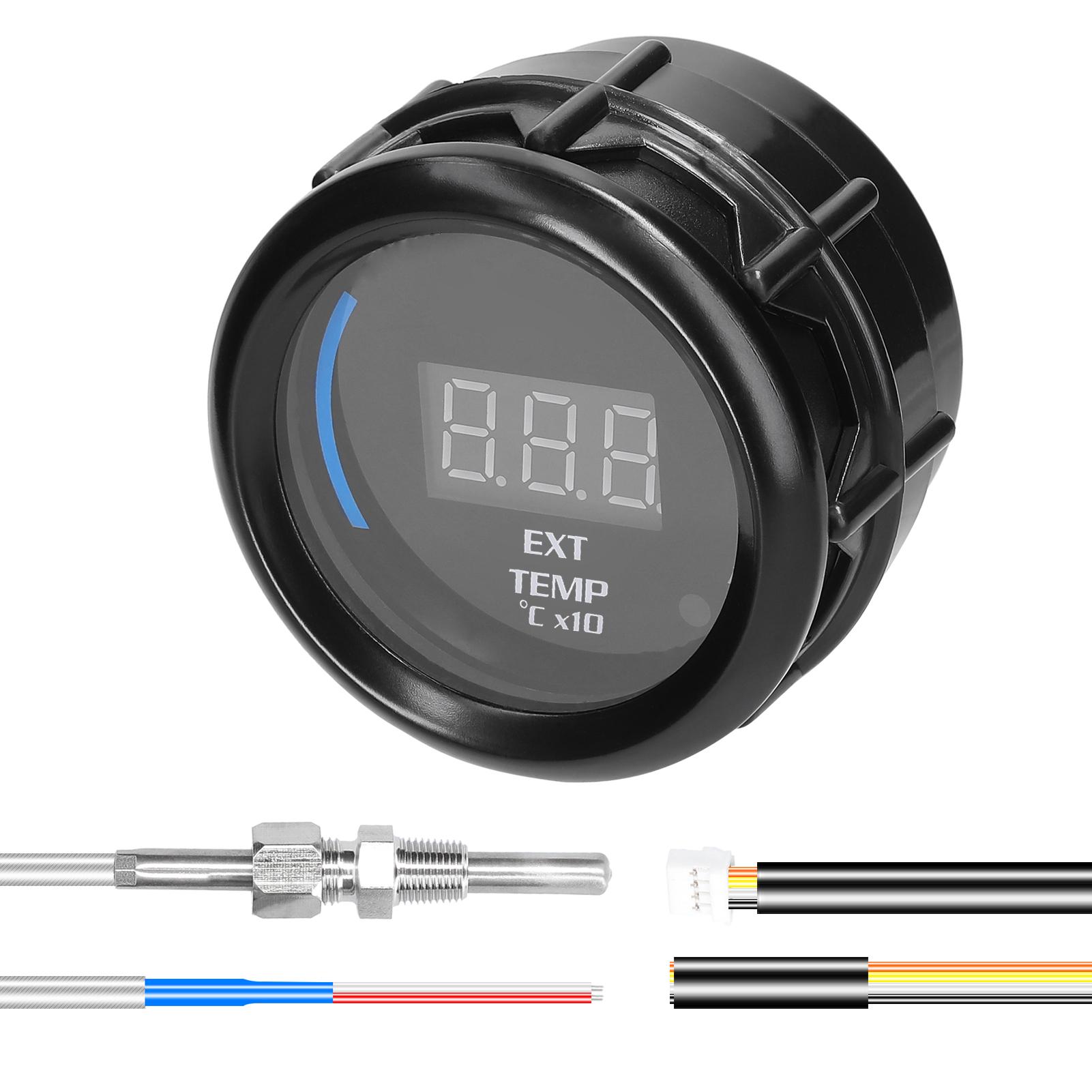 52mm Exhaust Gases Temperature Gauge Digital Car Ext Temp Meter LED Display EGTAuto & Motorrad: Teile, Auto-Tuning & -Styling, Innenausstattung! (40-120)Celsius x10 mit schwarz