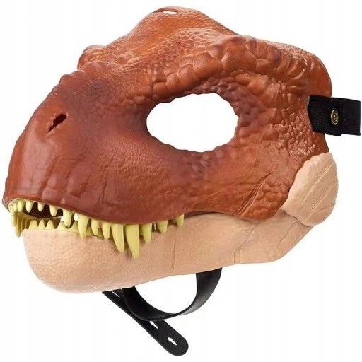 Halloween Drache Dinosaurier Maske Offener Mund Latex Horror Dinosaurier Kopfbedeckung Dino Maske Party Cosplay Kostüm Angst Maske Halloween mask braun