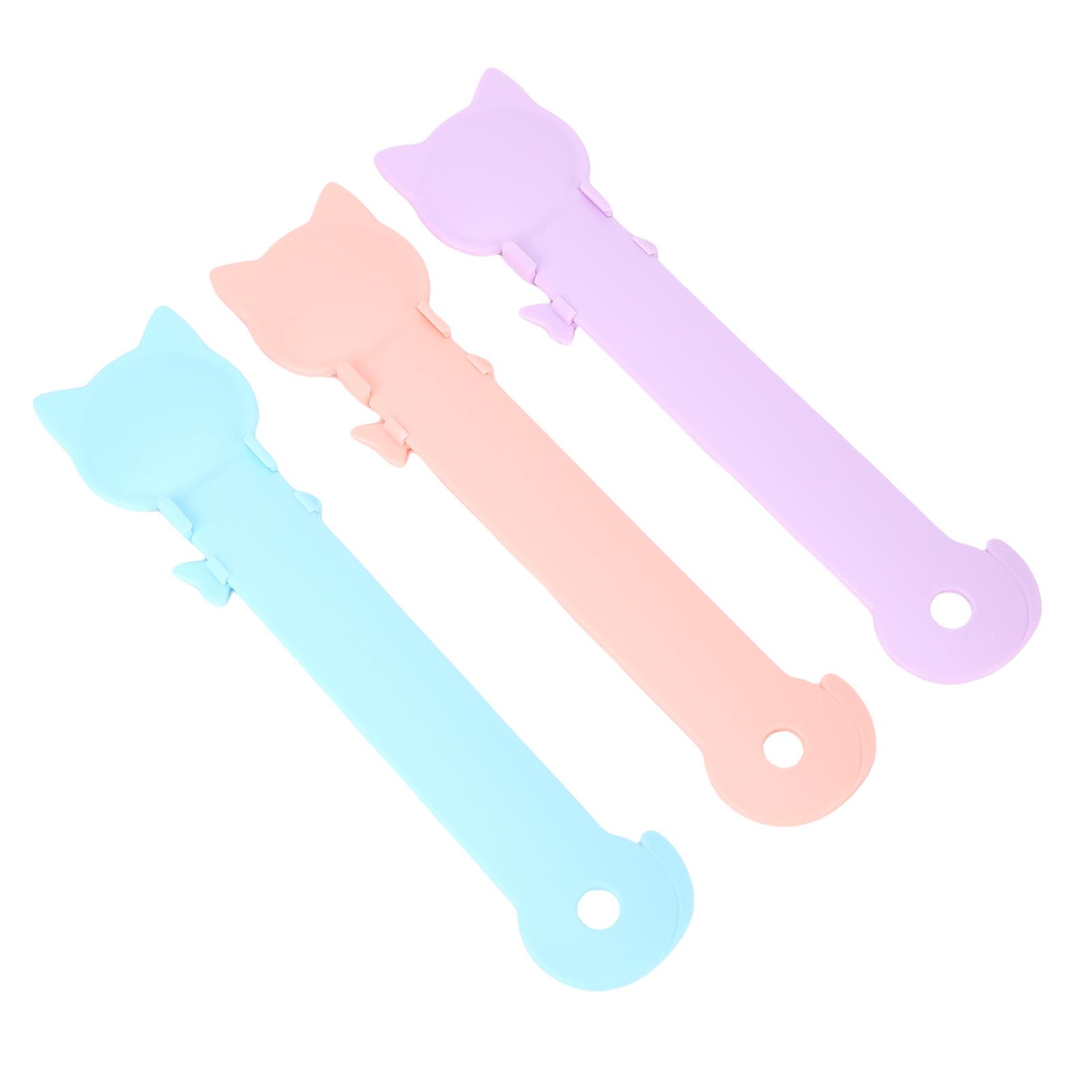 3 Stück Katzenstreifen-Futterspender Niedliche Katzen Leckerli Quetschlöffel Tierfutter Mischlöffel für Futter und Fleischpaste