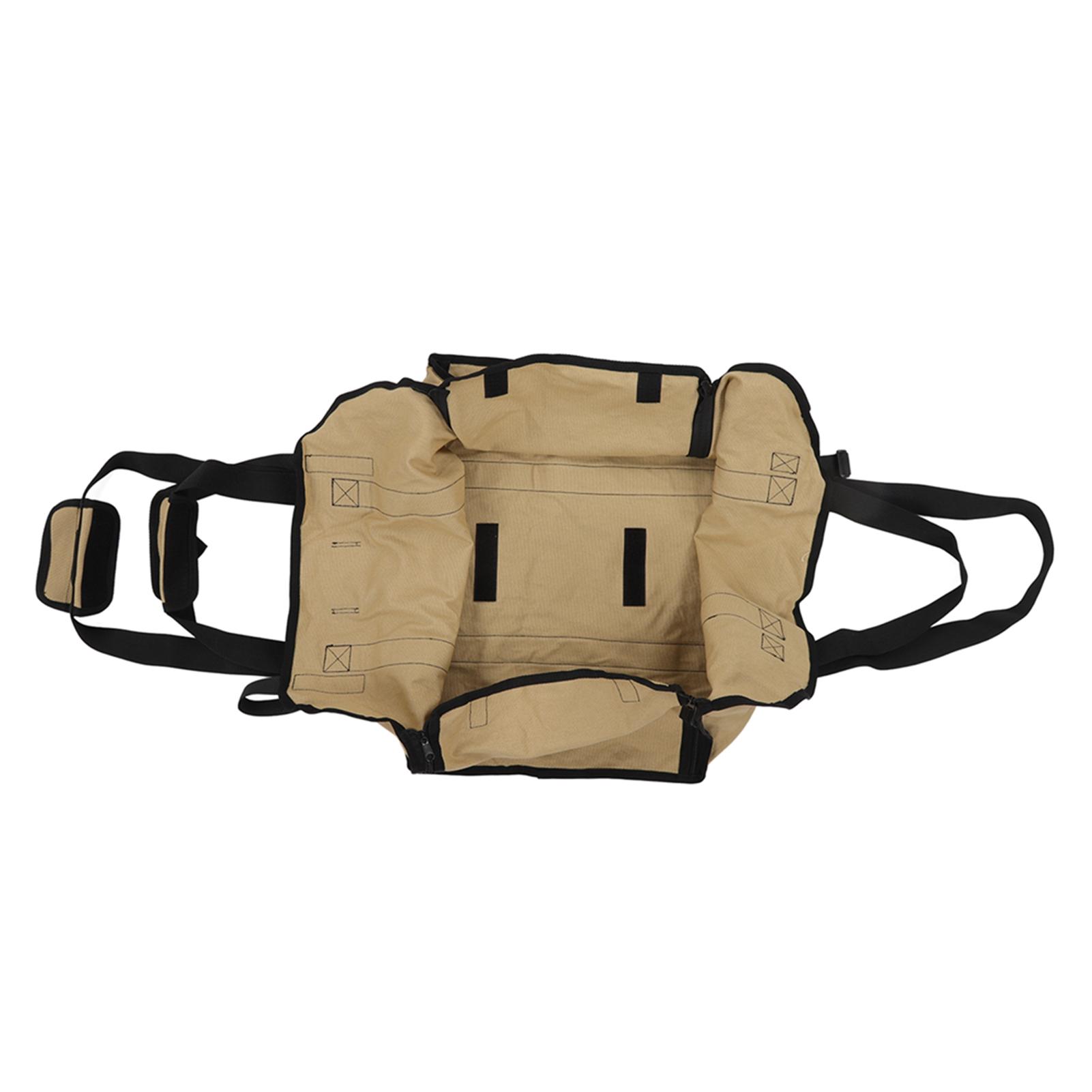 Brennholz-Tragetasche Große Kapazität Tragbar Holzscheit-Tragetasche für Outdoor-Camping Khaki