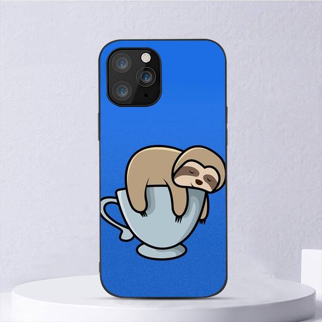 Süße Faultier Handyhülle für Iphone 11 12 Mini 13 14 Pro Xs Max X 8 7 6s Plus 5 Se Xr Shell iPhone11