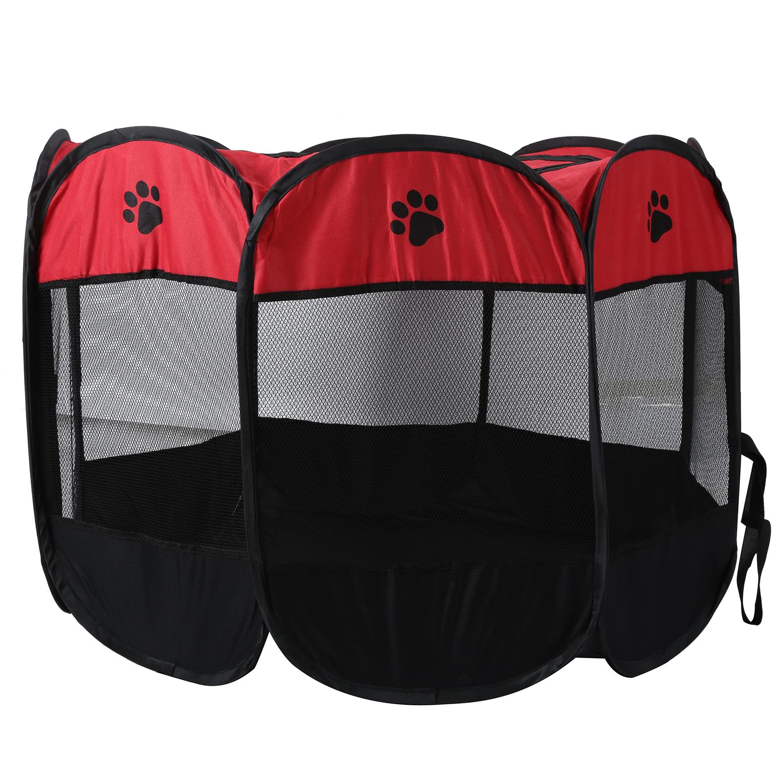 Oxford-Gewebe Netz Haustier Achteckiges Zelt Freiluft Übung Laufstall Haus für Hunde und Katzen L