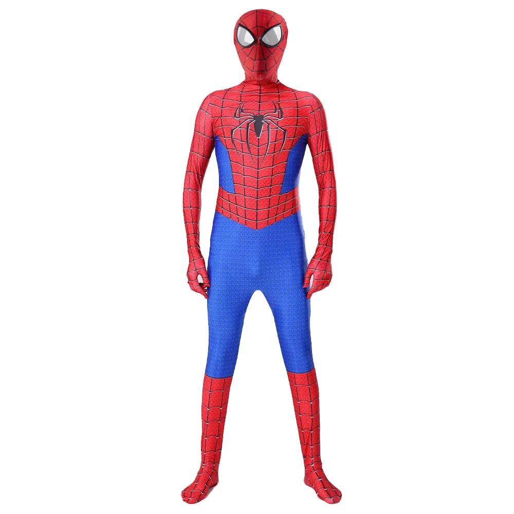 Kinderkostüme Superheld Miles Spider-Man Cosplay Jumpsuit Bodysuit Zentai Werfer Halloween Kostüme für Kinder Erwachsene 190 red