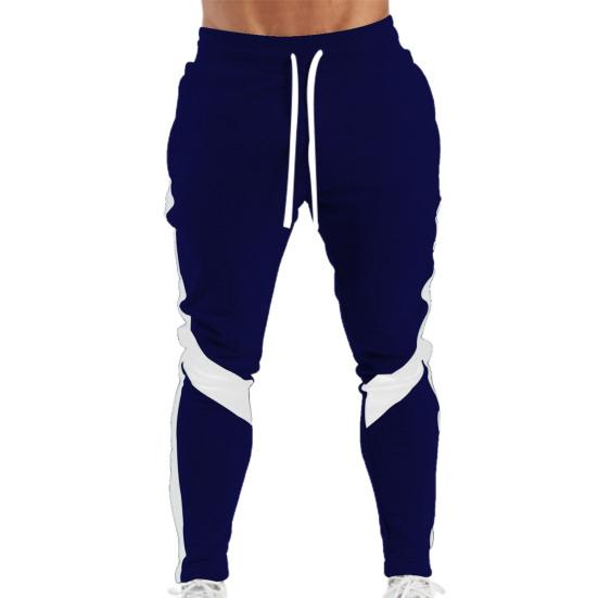 Bleistifthosen Bodybuilding Kontrastfarben Freizeit Atmungsaktiv Patchwork Jogginghosen für den täglichen Gebrauch M navy blau