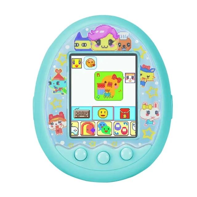 Elektronisches virtuelles Haustier mit Farbbildschirm, interaktives virtuelles Haustier-Dating-Spielgerät, Kinderspielspielzeug für Mädchen grün