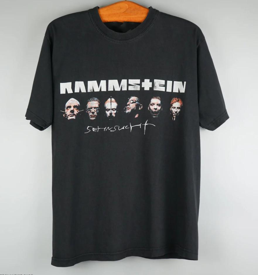 Vintage 1990er Rammstein Sehnsucht T-Shirt Größe S-4XL L